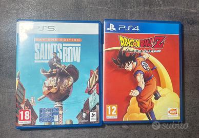 Dragonball z kakarot ps4 e Saints row ps5