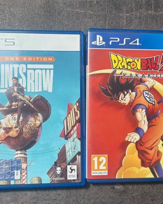 Dragonball z kakarot ps4 e Saints row ps5