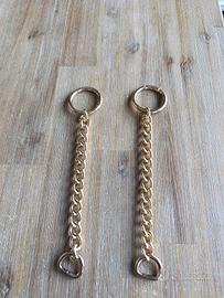 coppia di catene con moschettoni