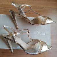 Mellow Yellow sandali n.38 in vera pelle color oro