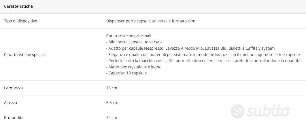 Macom dispenser porta capsule universale 18capsule - Arredamento e  Casalinghi In vendita a Frosinone