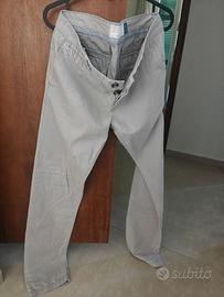 Pantaloni eleganti casual grigio chiaro TG46