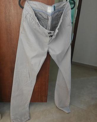 Pantaloni eleganti casual grigio chiaro TG46
