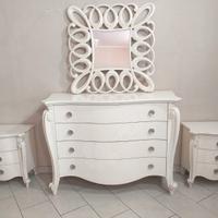 TRITTICO CONTEMPORANEO LACCATO BIANCO PATINATO