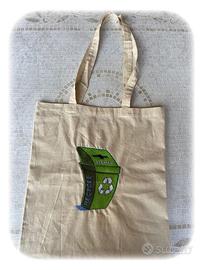 Borsa Shopper ricamata a macchina