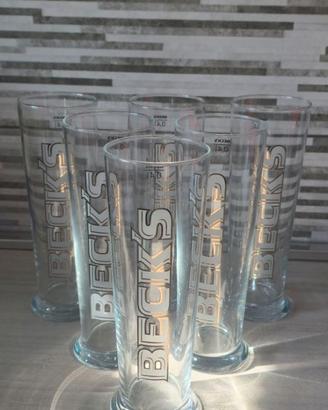 Set 6 bicchieri Beck’s da 0,4 L 🍺