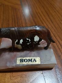 Lupa Capitolina Vintage su Base in Marmo - Souveni