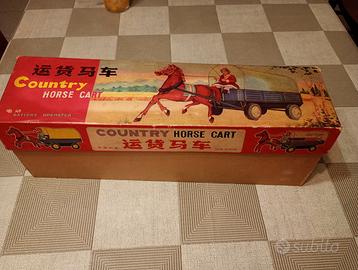 Country horse cart me 641 china tin toys 60's