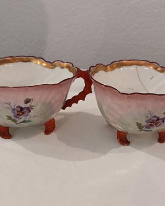 Coppia tazzine Jean Pouyat Limoges ceramica 800