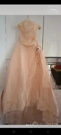 Abito da sposa in tulle e taffeta tg. 40