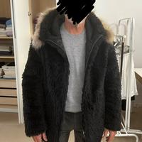 Giacca con pelo Saint Laurent