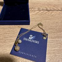 Collana Swarovski dorata con doppia sfera