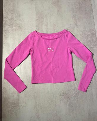 Maglia a Maniche Lunghe Nike Air Rosa Fucsia Crop