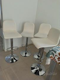 Sgabelli cucina eco pelle bianco marca natisa