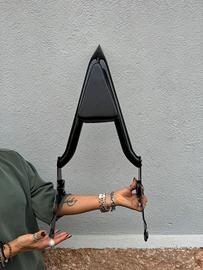 Sissy bar harley davidson custom nero lucido