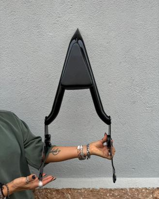 Sissy bar harley davidson custom nero lucido