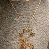 Collana acciaio gatto lungo 