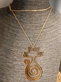 Collana acciaio gatto lungo 