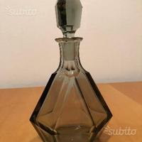 Set liquore vetro anni 50 bottiglia 6 bicchierini