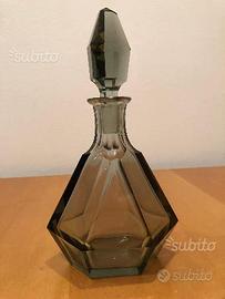 Set liquore vetro anni 50 bottiglia 6 bicchierini