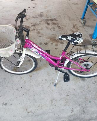 Bici bambina ruote da 20 cestino e porta pacchi