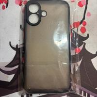 Cover iphone 16 trasparente nera