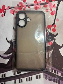 Cover iphone 16 trasparente nera