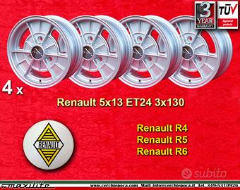 4 pz. cerchi Renault Alpine 5x13 ET24 silver R4 R5