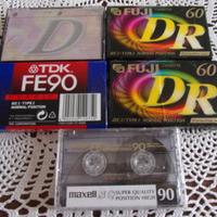 Set 5 audio cassette nuove 60/90 minuti