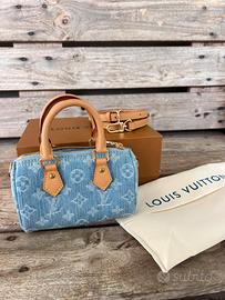 Louis Vuitton Nano Speedy Blue Denim