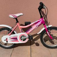 Bicicletta con rotelle bambina