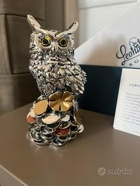 Gufo quadrifoglio in lega