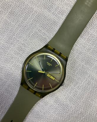 Swatch new gent olive rebel raro