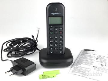 TELEFONO SENZA FILI CORDLESS AMAZONBASICS COMPLETO