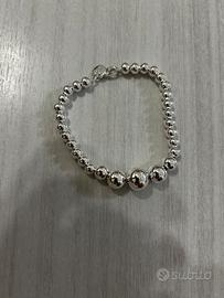 Bracciale argento 925 sfere nuovo