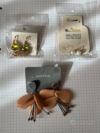 Orecchini nuovi 3 paia