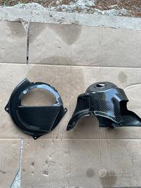 Cuffia e copriventola in carbonio vespa