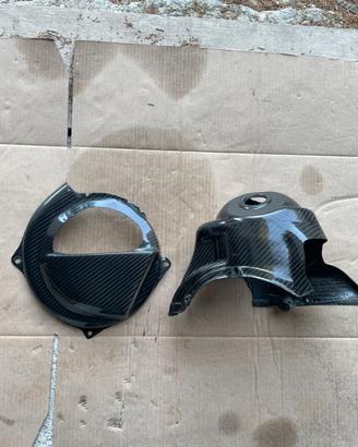 Cuffia e copriventola in carbonio vespa