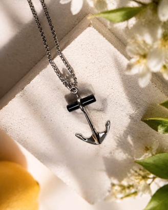 Collana Marlù da uomo con dettaglio ancora