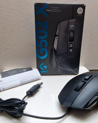 logitech G502 x gaming cablato mouse