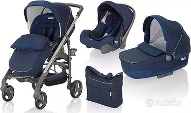 Passeggino trio Inglesina blu come nuovo 