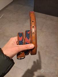 cintura vero cuoio e tessuto Naj oleari