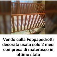 Culla Foppapedretti compresa di materasso