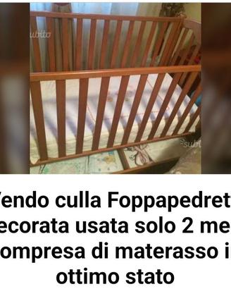 Culla Foppapedretti compresa di materasso