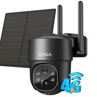 Xega 4G Telecamera Solare Esterno con SIM Scheda,
