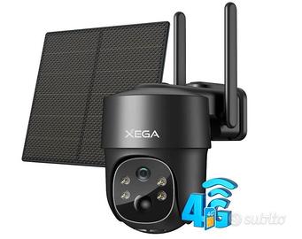 Xega 4G Telecamera Solare Esterno con SIM Scheda,
