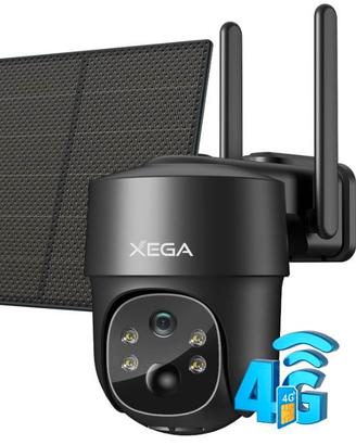 Xega 4G Telecamera Solare Esterno con SIM Scheda,