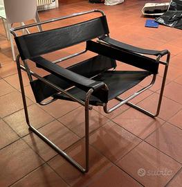 Coppia di sedie da salotto - metallo e similpelle