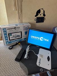Tv portatile unispectra 12” dvb-t2 usb hdmi teleco
