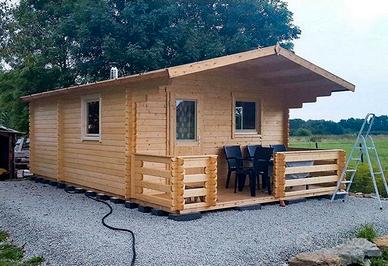 CASETTA DI LEGNO ELBA 44mm 440X700x268h cm + PAV.